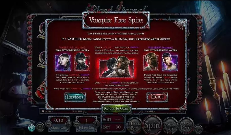Blood Eternal BetSoft Slot Game released in September 2017 - Free Spins
