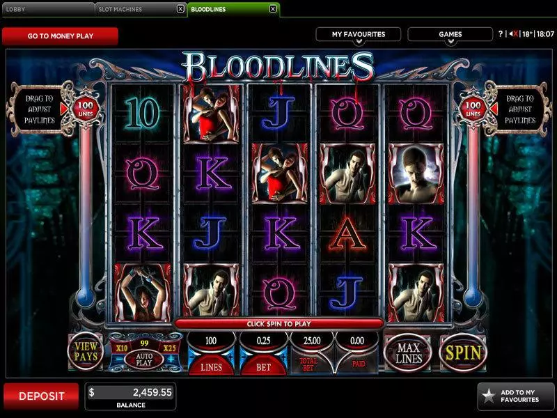 Bloodlines Genesis Slot Game released in November 2012 - Free Spins