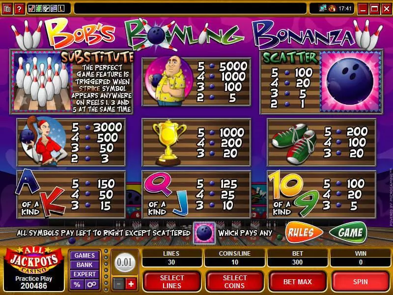 Bob's Bowling Bonanza Microgaming Slot Game released in   - Second Screen Game
