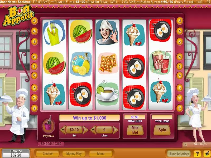 Bon Appetit NeoGames Slot Game released in   - 