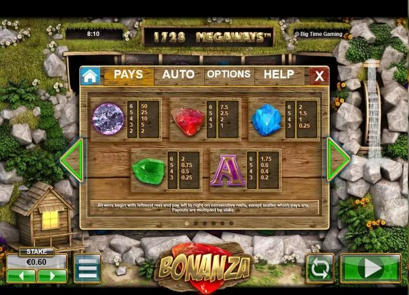Bonanza Megaways Big Time Gaming Slot Game released in December 2017 - Free Spins