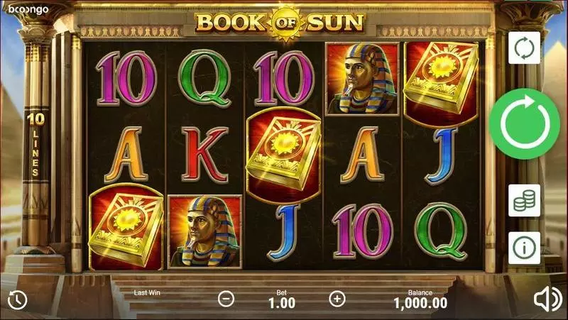 Book of Sun Booongo Slot Game released in November 2018 - 