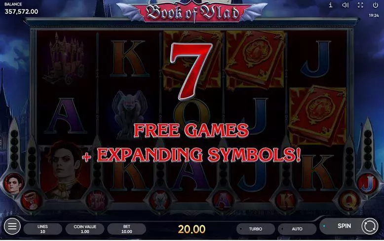 Book of Vlad Endorphina Slot Game released in May 2022 - Bonus-Pop