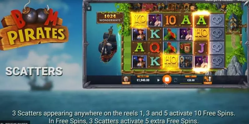 Boom Pirates Microgaming Slot Game released in October 2019 - 