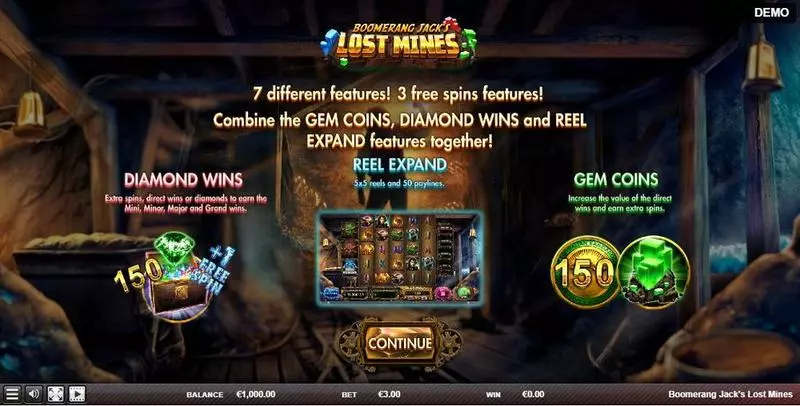 Boomerang Jack's Lost Mines Red Rake Gaming Slot Game released in December 2022 - Expanding Reels