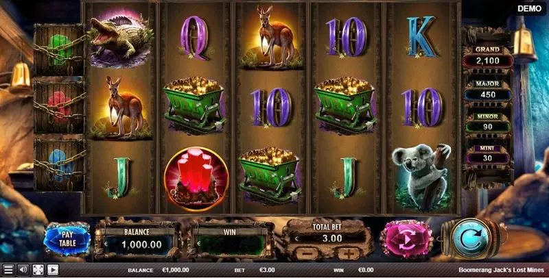 Boomerang Jack's Lost Mines Red Rake Gaming Slot Game released in December 2022 - Expanding Reels