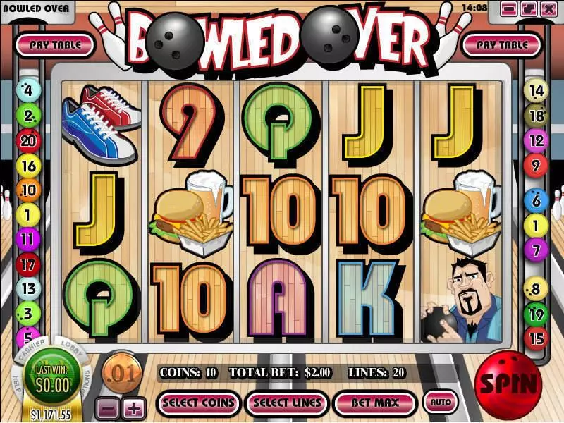 Bowled Over Rival Slot Game released in September 2010 - Free Spins