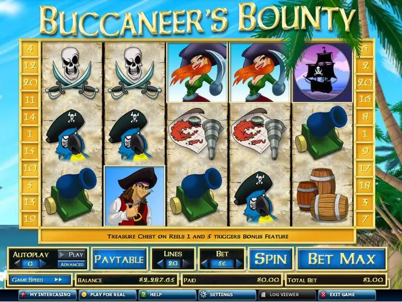 Buccaneer's Bounty 20 Lines CryptoLogic Slot Game released in   - Free Spins