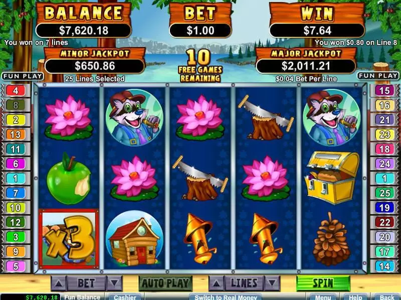 Builder Beaver RTG Slot Game released in March 2012 - Free Spins