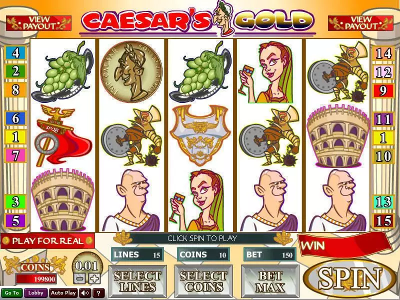 Caesar's Gold Wizard Gaming Slot Game released in   - 
