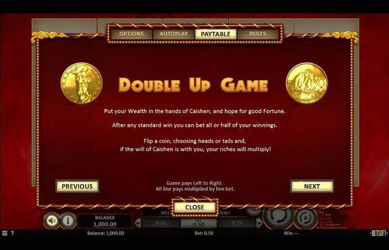 Caishen's Arrival  BetSoft Slot Game released in October 2019 - Free Spins