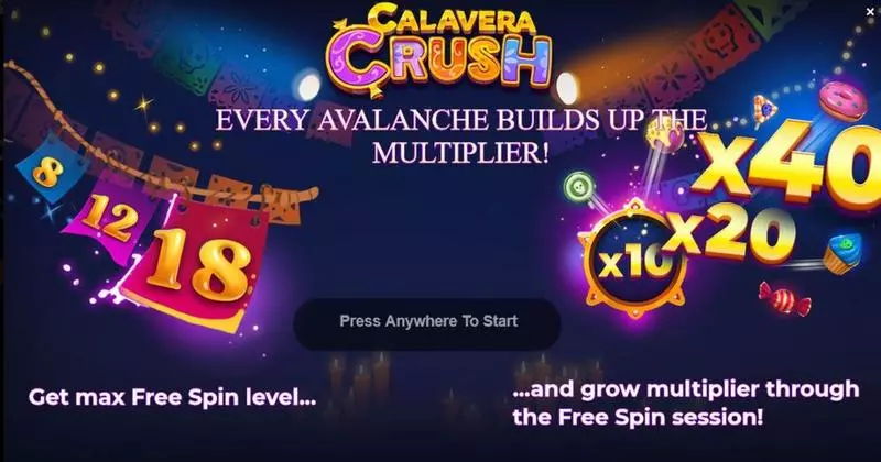 Calavera Crush Yggdrasil Slot Game released in September 2022 - Avalance Feature