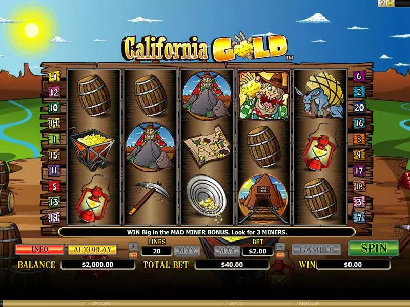 California Gold Microgaming Slot Game released in   - Free Spins