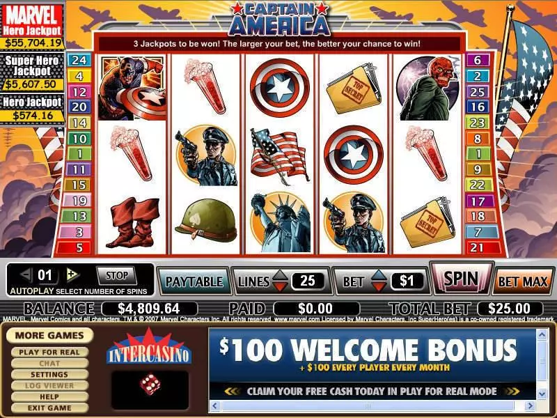 Captain America CryptoLogic Slot Game released in   - Free Spins