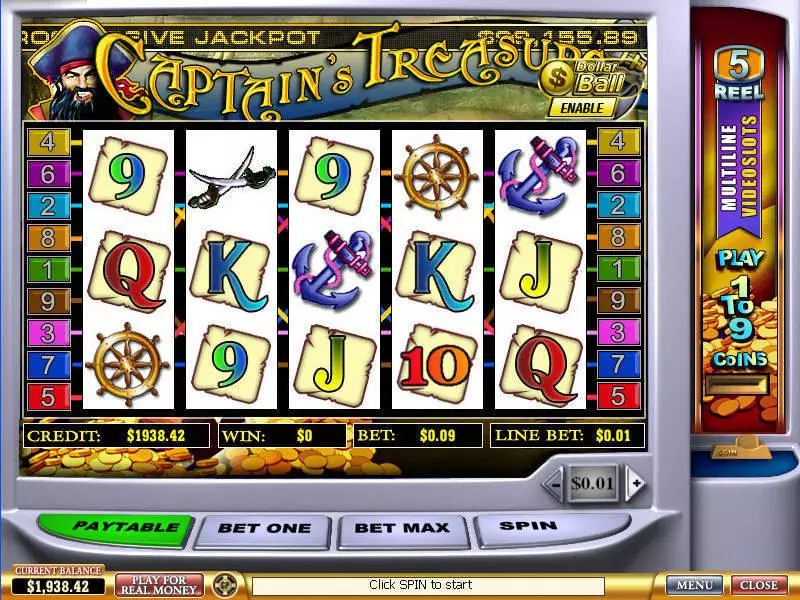 Captain's Treasure PlayTech Slot Game released in   - Second Screen Game
