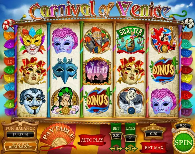 Carnival of Venice Topgame Slot Game released in   - Free Spins