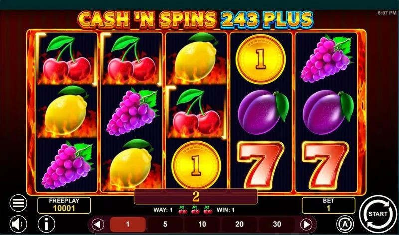 Cash'n Spins 243 Plus 1Spin4Win Slot Game released in December 2025 - Bonus Game