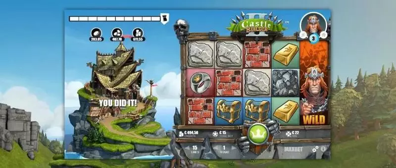 Castle Builder Microgaming Slot Game released in July 2017 - Accumulated Bonus