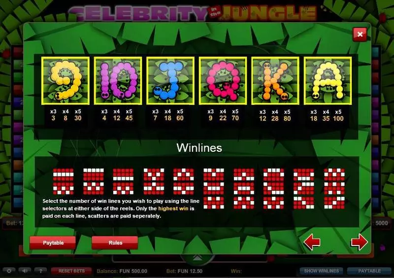 Celebrity in the Jungle 1x2 Gaming Slot Game released in   - Free Spins