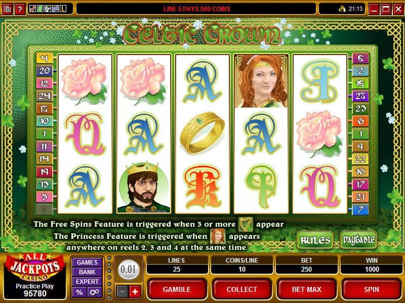 Celtic Crown Microgaming Slot Game released in   - Free Spins