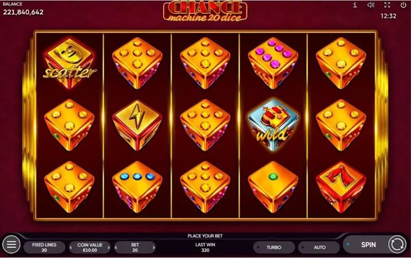 Chance Machine 20 Dice Endorphina Slot Game released in May 2024 - 