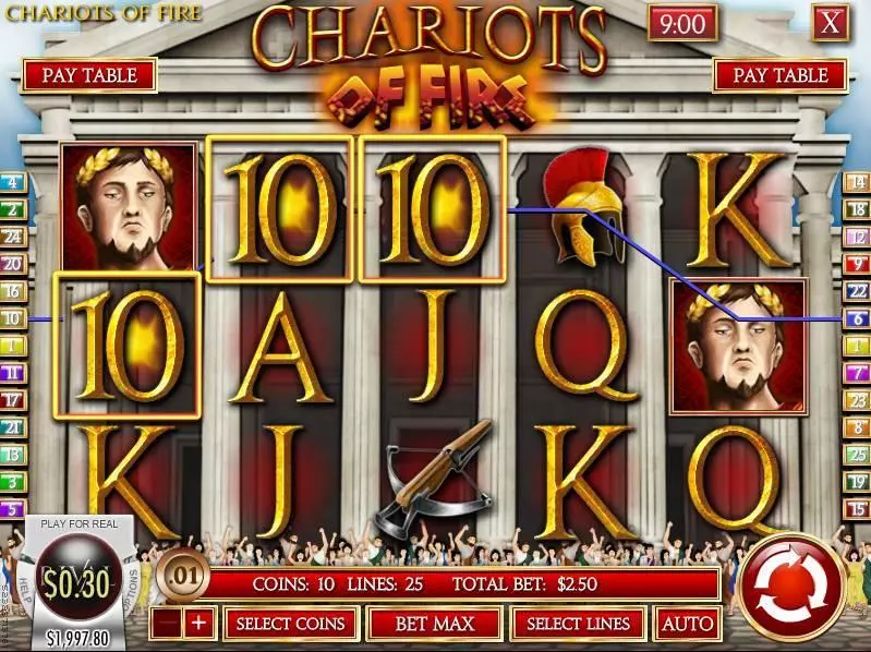 Chariots of Fire Rival Slot Game released in May 2017 - Free Spins