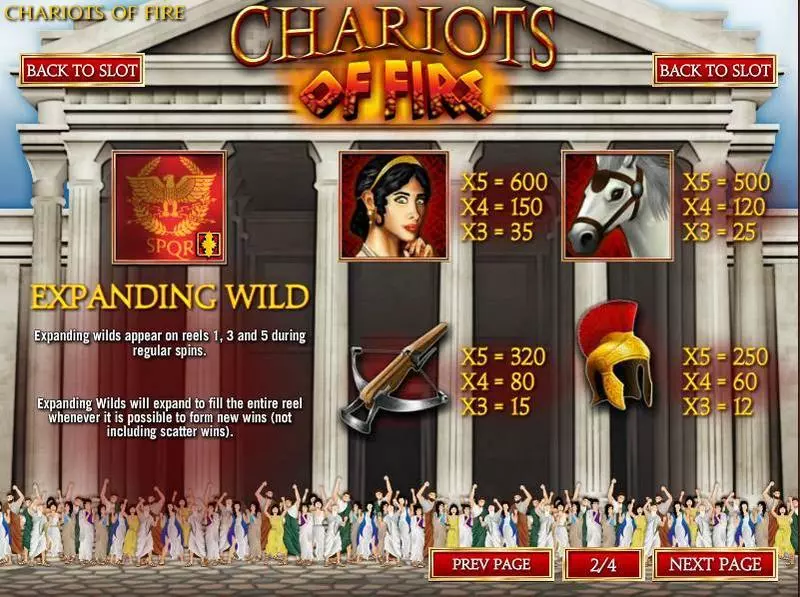 Chariots of Fire Rival Slot Game released in May 2017 - Free Spins