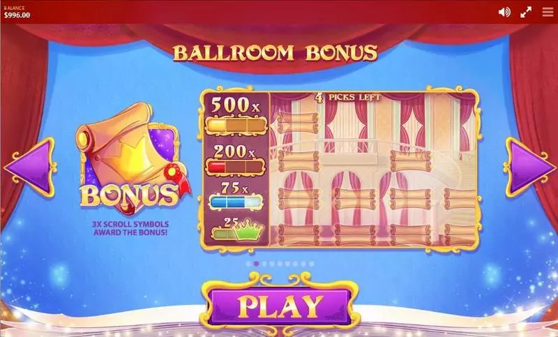 Cinderella Red Tiger Gaming Slot Game released in May 2017 - Second Screen Game