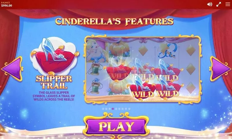 Cinderella Red Tiger Gaming Slot Game released in May 2017 - Second Screen Game