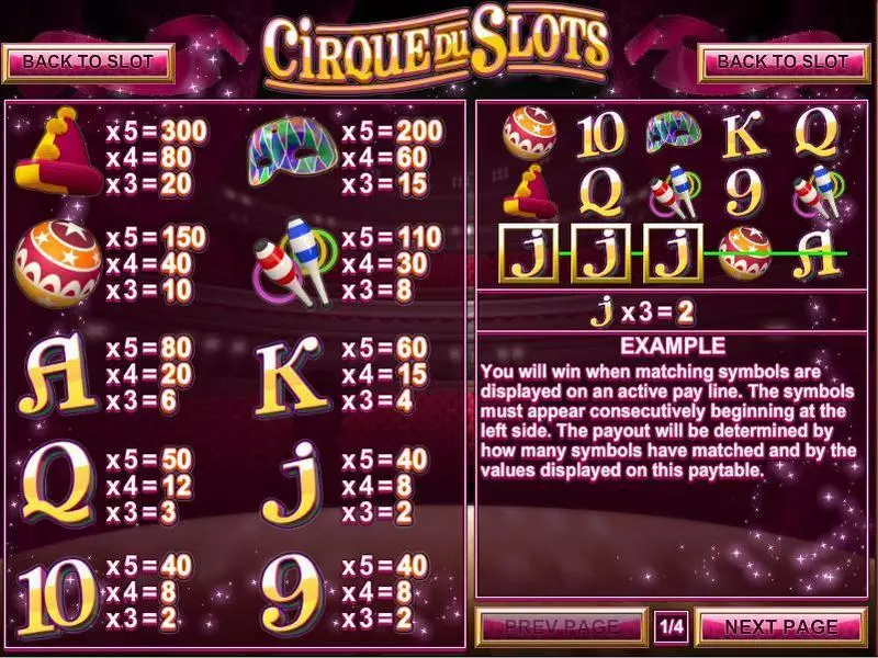 Cirque du Slots Rival Slot Game released in November 2015 - Free Spins
