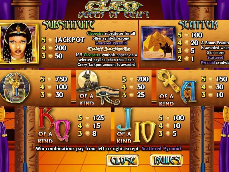 Cleo Queen of Egypt CryptoLogic Slot Game released in   - Second Screen Game
