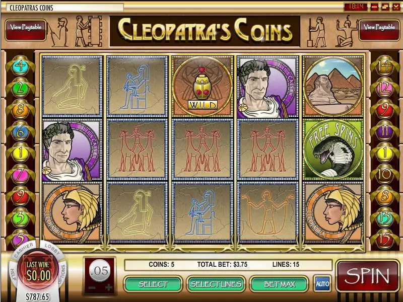 Cleopatra's Coin Rival Slot Game released in November 2006 - Free Spins