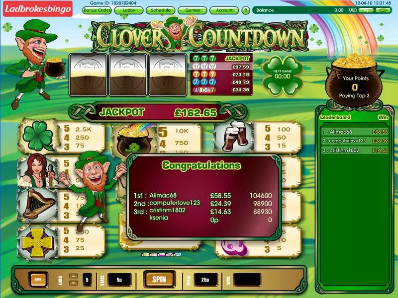 Clover Countdown Mini Virtue Fusion Slot Game released in   - Free Spins