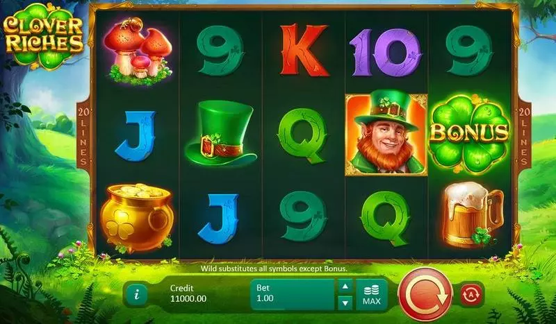 Clover Riches Playson Slot Game released in September 2019 - Free Spins