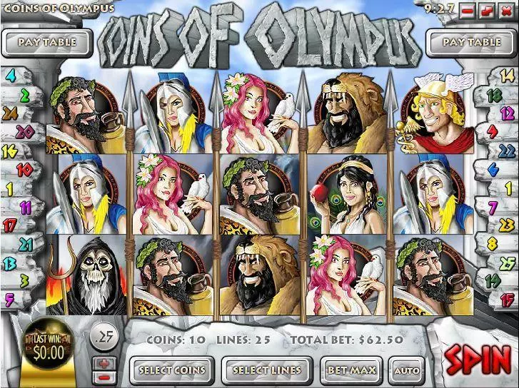 Coins of Olympus Rival Slot Game released in September 2013 - Free Spins