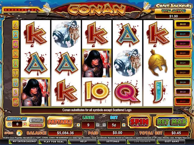 Conan the Barbarian CryptoLogic Slot Game released in   - Second Screen Game