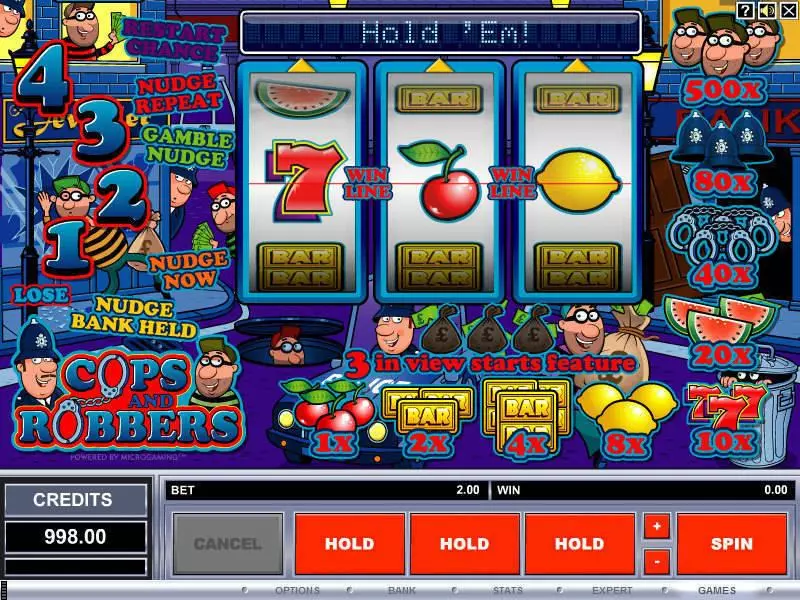 Cops and Robbers Microgaming Slot Game released in   - Second Screen Game