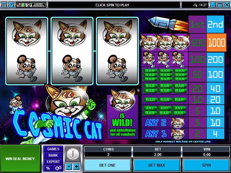 Cosmic Cat Microgaming Slot Game released in   - 
