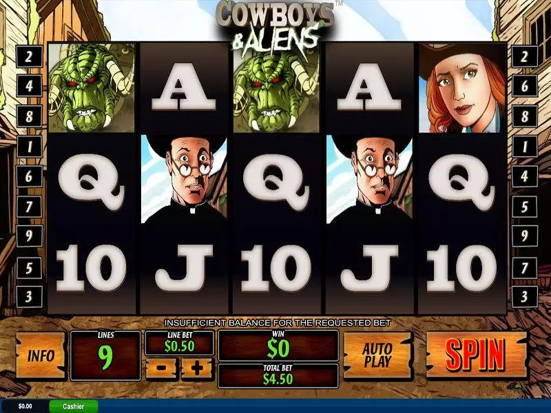 Cowboys and Aliens PlayTech Slot Game released in   - Free Spins