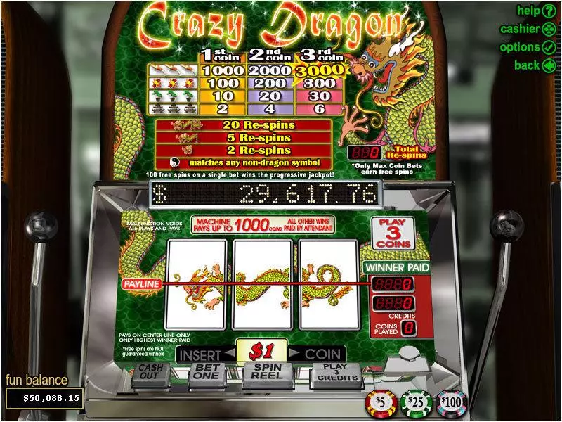 Crazy Dragon RTG Slot Game released in   - Free Spins