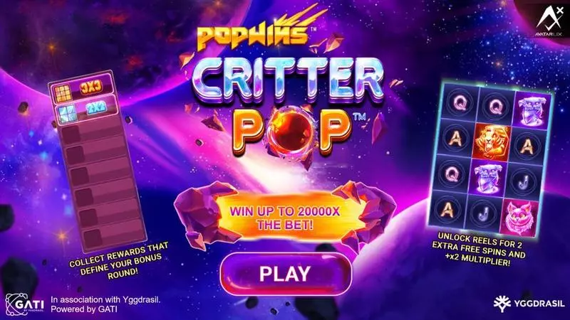 CritterPop AvatarUX Slot Game released in October 2022 - PopWin