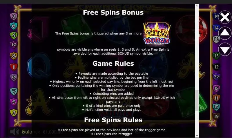 Crowning Glory  Betdigital Slot Game released in January 2018 - Free Spins