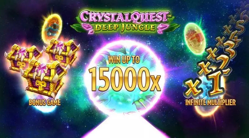 Crystal Quest Deep Jungle Thunderkick Slot Game released in October 2020 - Multipliers