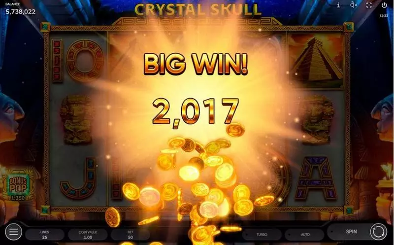 Crystal Skull Endorphina Slot Game released in May 2020 - Multipliers