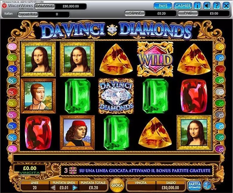 Da Vinci Diamonds IGT Slot Game released in   - Free Spins
