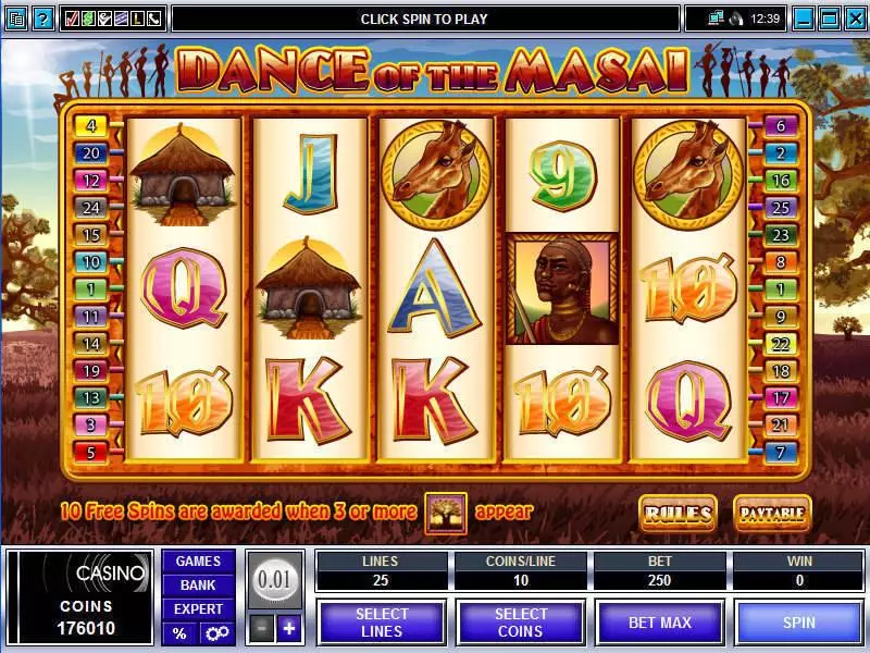 Dance of the Masai Microgaming Slot Game released in   - Free Spins