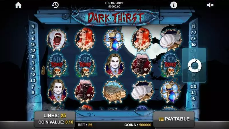 Dark Thirst 1x2 Gaming Slot Game released in   - Free Spins