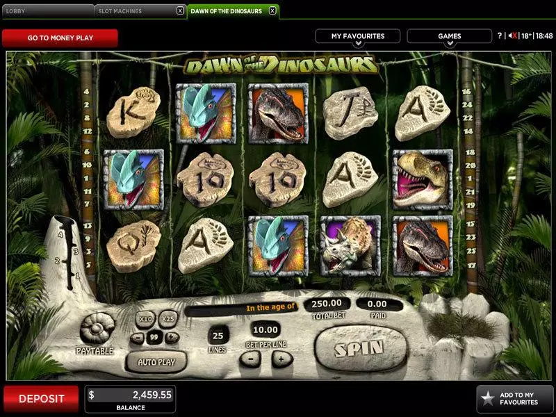 Dawn of the Dinosaurs 888 Slot Game released in   - Second Screen Game