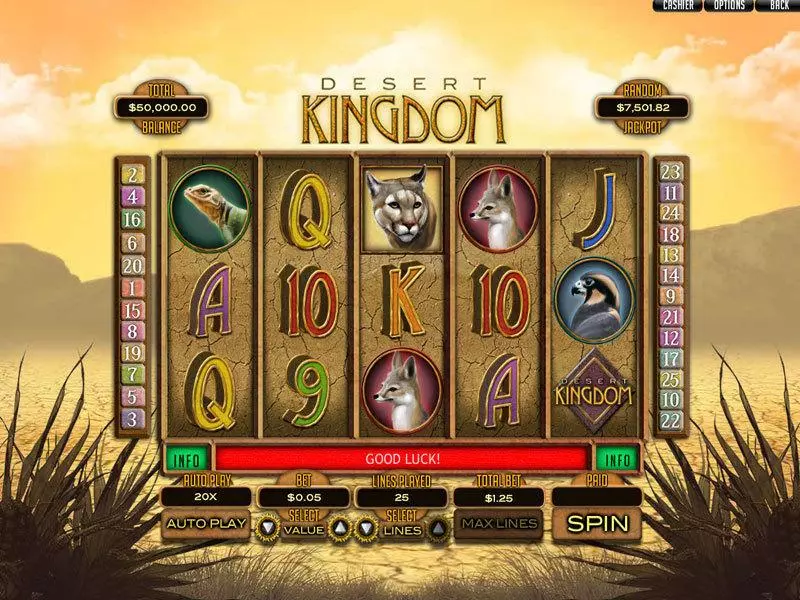 Desert Kingdom RTG Slot Game released in May 2012 - Second Screen Game