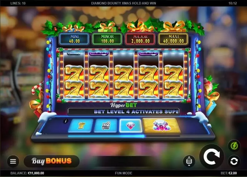 Diamond Bounty Xmas Hold and Win! Kalamba Games Slot Game released in December 2023 - Buy Feature